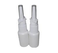 Snoot! Nasal Spray Bottle, 2-Pack Empty, 30ml (1.0 oz) HDPE, White, Precision Medical Atomizer, Refillable & Reusable