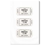 Snooze Club Entry Canvas Print Typography Art Print by Art Remedy, Gallery Wrapped, 20 x 30