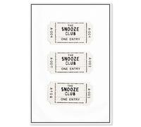 Snooze Club Entry Canvas Print Typography Art Print by Art Remedy, White Frame, 20 x 30