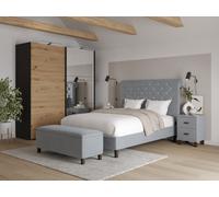 Snooze Nightfall Bed Frame Double Topaz Beige
