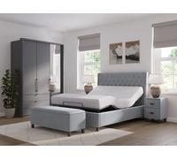 Snooze Star Adjustable Bed Frame Double Topaz Grey