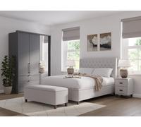 Snooze Star Ottoman Bed Frame Double Darwin Silver