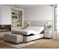 Snooze Sunset Adjustable Bed Frame Super King Topaz Beige