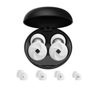 Snooze Therapy Ear Plugs, Pressure-Free Sleep Ear Plugs with Sound Reduction - Skin-Friendly Comfort for All-Night Wear (White, Medium)