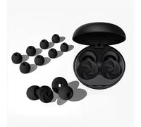 Snooze Therapy Ear Plugs, Pressure-Free Sleep Ear Plugs with Sound Reduction - Skin-Friendly Comfort for All-Night Wear (Black, Medium)