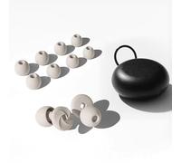 Snooze Therapy Noise Cancelling Ear Plugs-Ear Plugs: Noise Cancelling Silicone Earplugs for Sleeping and Studying with Storage Case for Daily Use (Grey)