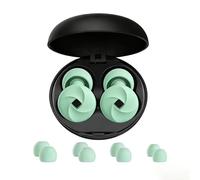 Snooze Therapy Noise Cancelling Ear Plugs, Reusable Noise Cancelling Ear Plugs, Comfortable Hearing Protection (Green,Box)