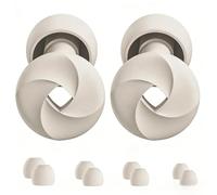 Snooze Therapy Sleep Ear Plugs, Reusable Noise Cancelling Ear Plugs, Comfortable Hearing Protection (Beige, Plastic Packaging)