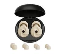 Snooze Therapy Sleep Ear Plugs, Reusable Noise Cancelling Ear Plugs, Comfortable Hearing Protection (Beige, Box)