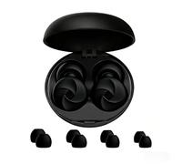 Snooze Therapy Sleep Ear Plugs, Reusable Noise Cancelling Ear Plugs, Comfortable Hearing Protection (Black,Box)