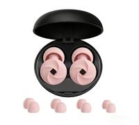 Snooze Therapy Sleep Ear Plugs, Reusable Noise Cancelling Ear Plugs, Comfortable Hearing Protection (Pink, Box)