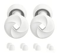 Snooze Therapy Sleep Ear Plugs, Reusable Noise Cancelling Ear Plugs, Comfortable Hearing Protection (White, Plastic Packaging)