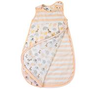 Snoozebag Baby Sleeping Bag Hot Weather Summer 0.5 Tog Jungle Fun Grey Design 100% Cotton Unisex Nursery Multi-Coloured Side Zip (6-18 Months)