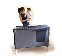 SnoozeShade Blackout Cover and Sleep Canopy for Cots Breathable Baby Mesh Blocks 94% of Light Universal Fit for 120 x 60 cm Cot Mattress Mosquito Protection for Room Sharing or Holiday Sleep