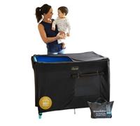 Snoozeshade Travel Cot Blackout Cover And Sleep Canopy Breathable Baby Mesh Blocks 94% Of Light Universal Fit For Holiday Cribs