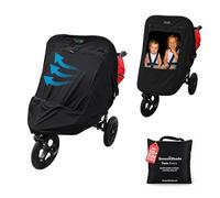 SnoozeShade Twin Extra Blackout Sun Shade for Double Buggy, UPF50+, Universal Fit, Better Than Breathable Mesh, Sneak-a-Peek Zip, INPAA Approved