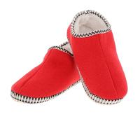 Snoozies! Cabin Bootie Plain Super Soft Womens Slippers with Non-Slip Sole - Ladies sizes from 3-7 (Red, large)