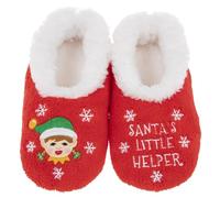 Snoozies Christmas Super Soft Sherpa Fleece Slipper Pairables for the Whole Family - Men, Ladies & Kids (Lil Helper Girl, UK Footwear Size System, Adult, Women, Alpha, Medium, Large)
