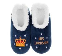 Snoozies! His Lordship Mens Slippers Super Soft Sherpa Fleece Non Slip Sole Mens Sizes 6-13 (Extra Large)