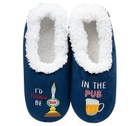 Snoozies! Pairables In The Pub, Super Soft Sherpa Fleece Mens Slippers, Non Slip Sole - Mens Sizes 6-11 (medium)