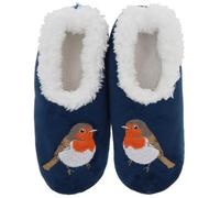 Snoozies Pairables Robins Super Soft Sherpa Fleece House Slippers Ladies UK Sizes 3-9 (Robins, UK Footwear Size System, Adult, Women, Alpha, Medium, Medium)