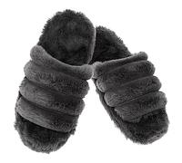 Snoozies! Sassy Sliders Super Soft Womens Slippers with Non-Slip Sole - Ladies sizes from 3-7 (Grey, small)