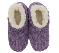 Snoozies! Teddy Bear Fur Super Soft Sherpa Fleece Womens House Slippers ladies Sizes 3-9 Cream, Pink, Violet, Grey (Violet, UK Footwear Size System, Adult, Women, Alpha, Medium, Medium)