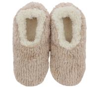 Snoozies! Teddy Bear Fur Super Soft Sherpa Fleece Womens House Slippers ladies Sizes 3-9 Cream, Pink, Violet, Grey (Cream, UK Footwear Size System, Adult, Women, Alpha, Medium, Medium)