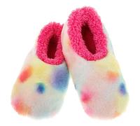 Snoozies! Tie Dye Cotton Candy Womens Slippers, Super Soft Sherpa Fleece, Non Slip Sole - Ladies Sizes 3-7 (Magenta, uk_footwear_size_system, adult, women, alpha, medium, small)