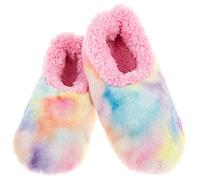 Snoozies! Tie Dye Cotton Candy Womens Slippers, Super Soft Sherpa Fleece, Non Slip Sole - Ladies Sizes 3-7 (Pink, uk_footwear_size_system, adult, women, alpha, medium, large)