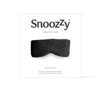 SnoozZy Cotton Eye mask - Cotton Sleeping Mask. Face Hugging, Fully Adjustable, Soft Eye Wrap. Comfortable and Perfect for Sleep and Travel. Light Blocking Blindfold - Dark Grey