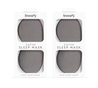 SnoozZy Satin Sleep Mask, Charcoal, Lightweight, One Size, Twinpack
