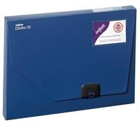 Snopake [100% Recycled] A4 DocBox 35mm Box File with Push Lock - Dark Blue [Pack of 1] Ref: 12858