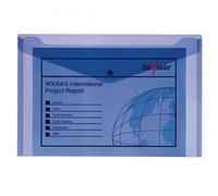 Snopake Snopake Polyfile Wallet File Polypropylene Foolscap Electra Blue (Pack 5