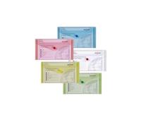 Snopake Polyfile Document Wallet A5 Press Stud PP (Polypropylene) Landscape 25 (W) x 18.5 (H) cm Assorted Pack of 5