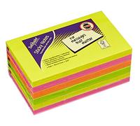 Snopake 127 x 76 mm Neon Assorted Sticky Notes Pack of 6, 100 Sheets per Pad 13528