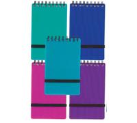 Snopake 127 x 76 mm NoteGuard Hardback Notebook - Electra Assorted [Pack of 5] Ref: 14324