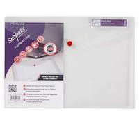 Snopake 12841X Polyfile A4 Popper Wallet File with Press Stud and Index Tab - Classic Clear (Pack of 5)