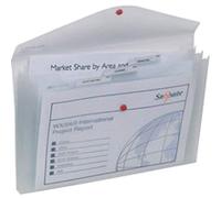 Snopake 14966 - Polyfile Trio Wallet File Foolscap Clear PK5