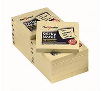 Snopake 76x76mm Sticky Notes - Yellow (Pack of 12 , 100 Sheets per Pad)