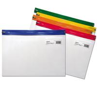 Snopake A3 480x350mm Zippa Bag 'S' with Zip Strips - Transparent/ Assorted (Pack of 5)