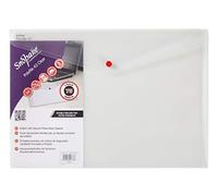Snopake A3 Polyfile Popper Wallet with Press Stud Closure - Clear [Pack of 5] Ref: 11174