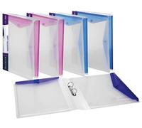 Snopake A4 2 O-Ring 25 mm TripleView RingBinder - Electra Assorted [Pack of 5] Ref: 15717