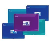 Snopake A4 25 mm BoxOffice - Electra Assorted [Pack of 5] Polypropylene Storage Box with Business Card Holder [13806]