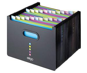 Snopake A4 Eligo 26-Part Landscape Desk Expander/Organiser - Black Pack of 1 Ref: 15860 - Amazon Exclusive