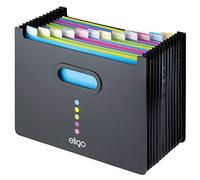 Snopake A4 Eligo Landscape Desk Expander/Organiser 13-Part - Black [Pack of 1] Ref: 15174