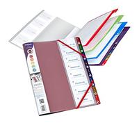 Snopake A4 FileLastic 8-Part Rainbow with Duo Index [Pack of 1] Multi-Part File/Divider with Elasticated Closure [15804]