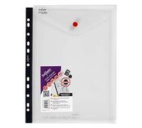 Snopake A4 High Capacity Polyfile RingBinder Popper Wallet, Portrait - Clear [Pack of 5] Ref: 15749