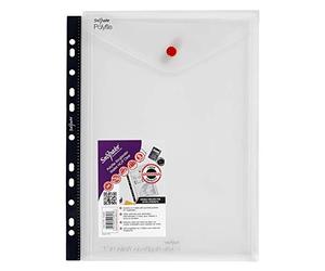 Snopake A4 High Capacity Polyfile RingBinder Popper Wallet, Portrait - Clear [Pack of 5] Ref: 15749