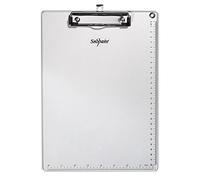 Snopake A4 Metallic ClipBoard with Heavy Duty Clip and Measurement Guide [Metallic Silver] 15788
